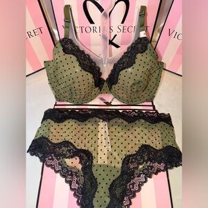 Victoria's Secret Bra Tease Unlined 36D Medium cheeky Panty